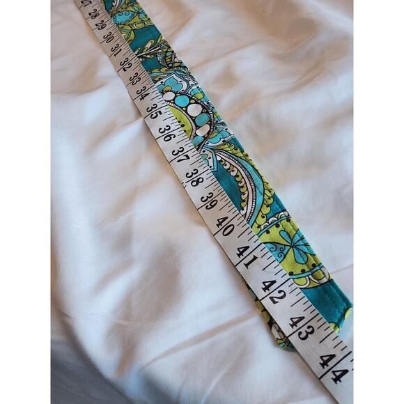 Vera Bradley Peacock Paisley Or Floral Reversible Fabric Belt Green Blue Boho - Picture 9 of 9